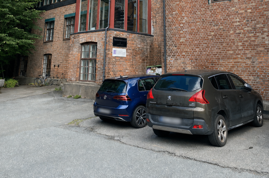 The studio building at Kalbakkveien 46, seen from the street